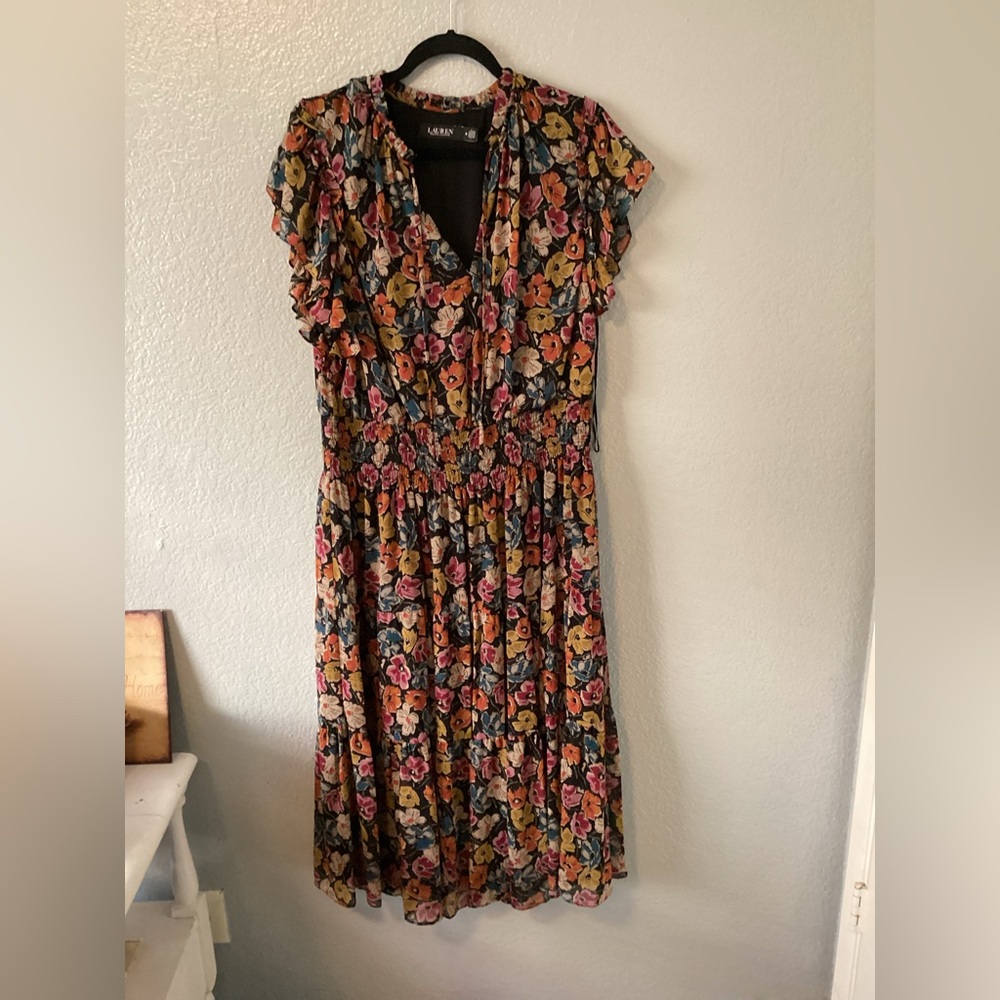 Lauren Ralph Lauren Crinkle Georgette Dress